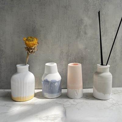 Three-dimensional Vase Silicone Mold Vase Flower Pot Plaster