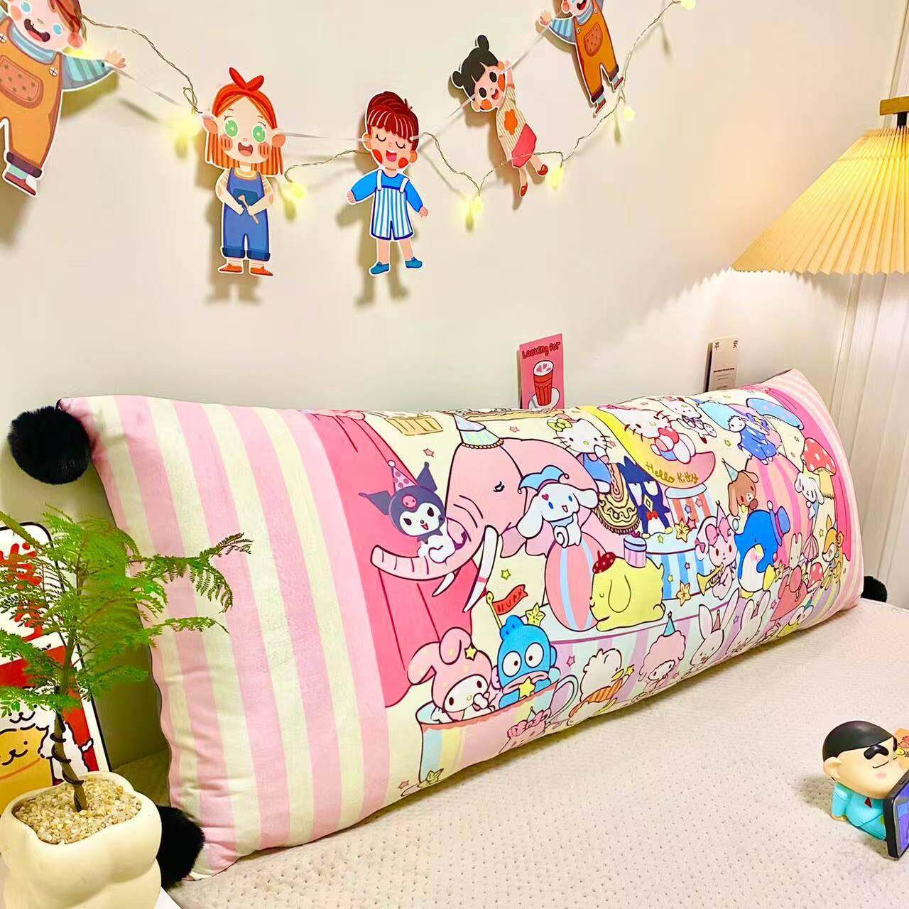 卡通床头靠垫ins风大靠背多巴胺卡通儿童抱枕靠枕沙发