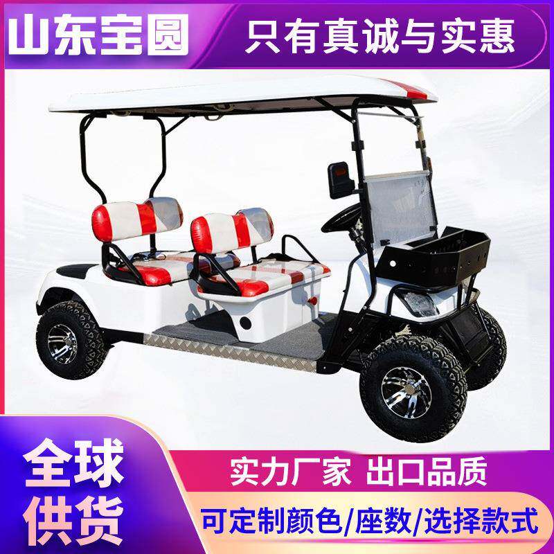 高尔夫球车旅游景区游览酒店接驳车四轮巡逻越野电动高尔夫观光车