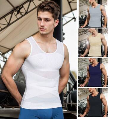 1/2/3/4 Pack Menswear Body Shaper Shapewear Vest Tummy