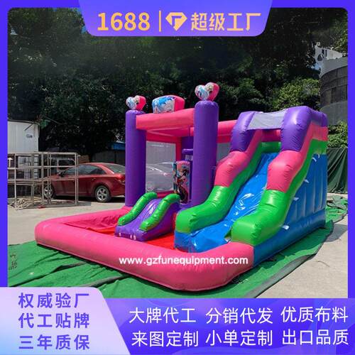 Inflatable Bounce House and Splash Pool Summer Water Play