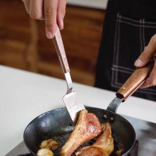 不锈钢煎铲牛排鸡蛋饺子小铲子披萨家用翻面平底锅铲烙饼煎饼316