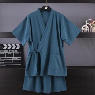 汗蒸服浴衣宽松开衫洗浴足服款新款桑拿男女2024高档针灸家居睡衣