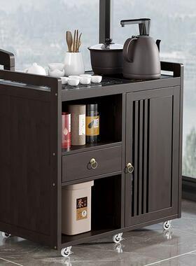 车移动茶台小茶体桌家用EWE新中茶式实木茶烧水壶一茶水柜带轮茶