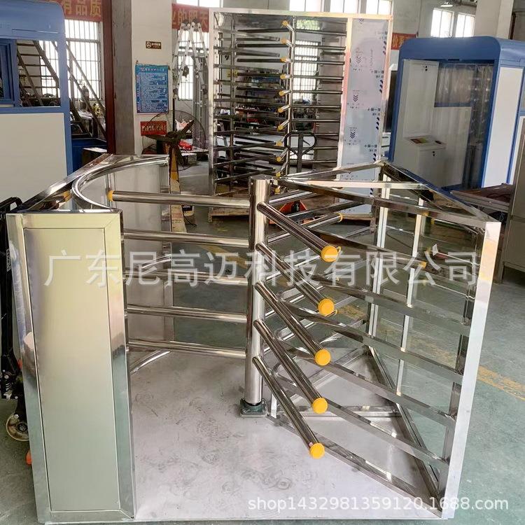 游乐园景区入口旋单向转门98只进出导向旋转闸白钢管栏转闸不门栅