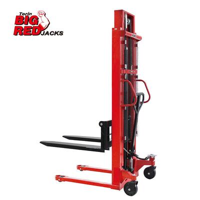 通润BIGRED手动堆高车升高车升降叉车手动托盘堆垛车搬运车