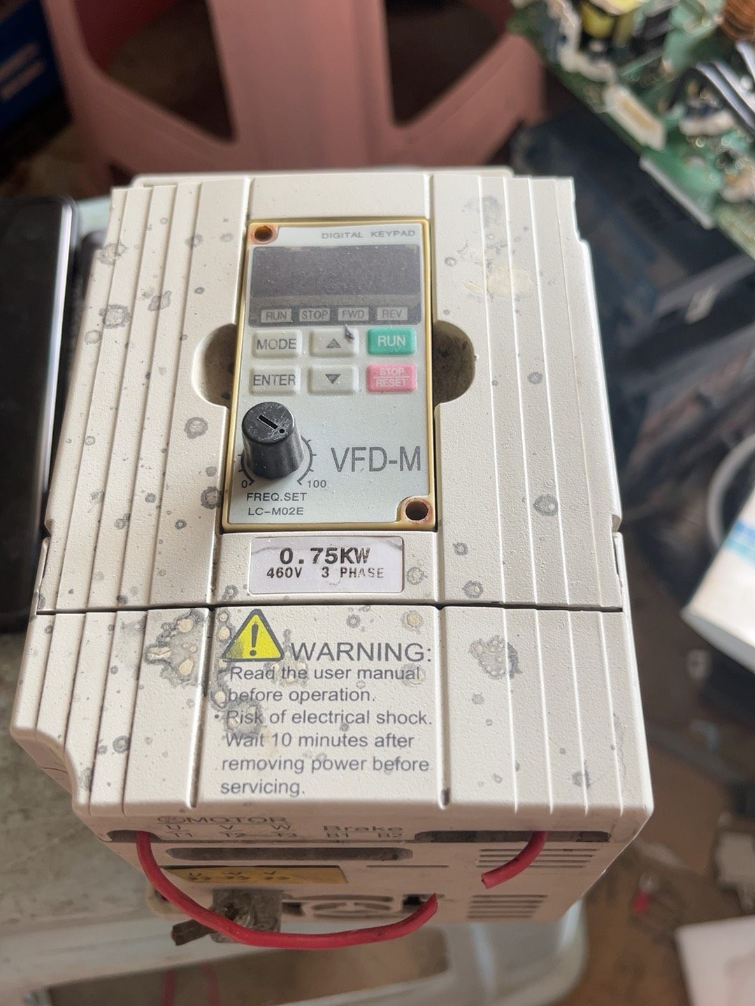 拆机台达变频器VFD007M43B 0.75KW，380V，