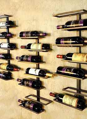 BD101300HM18X2架美式铁H艺复古红酒工业风店铺装饰墙壁挂件装饰