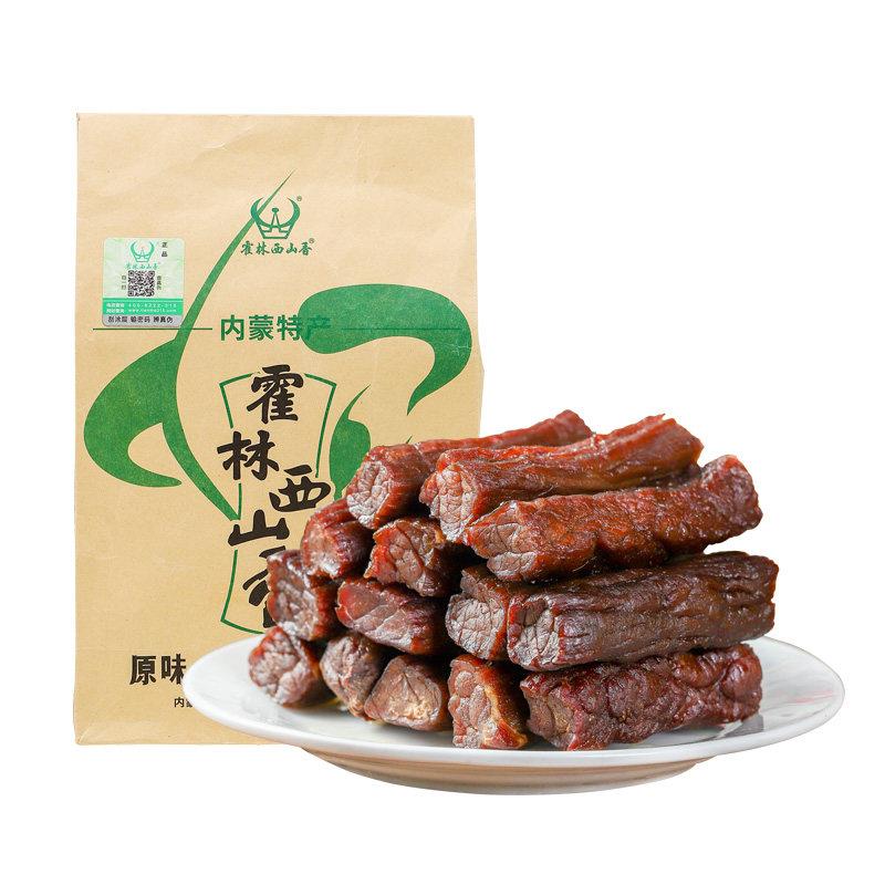 霍林西山香内蒙零食特产手撕风干牛肉干225g独立真空休闲零食健身