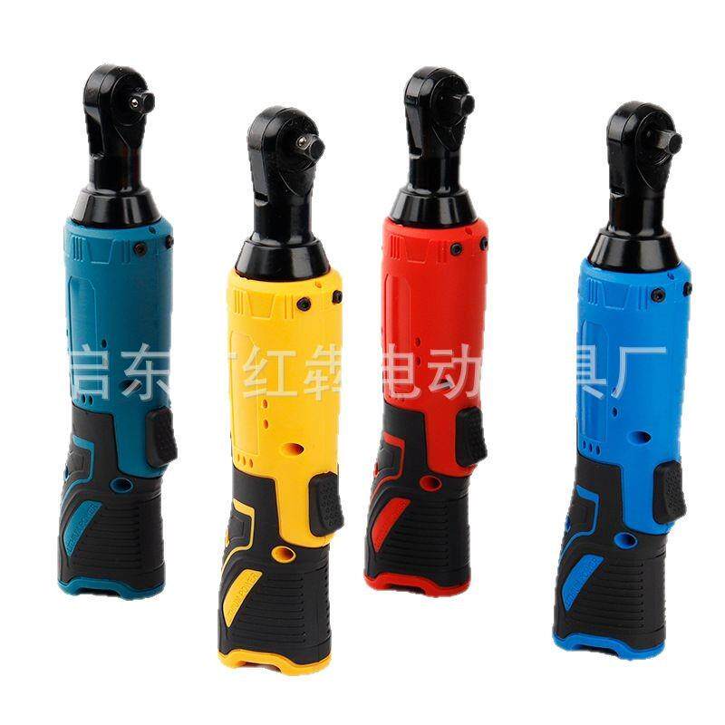 外贸锂电充电棘轮扳手大扭力汽修工具车载便携式无绳扳手角向扳手