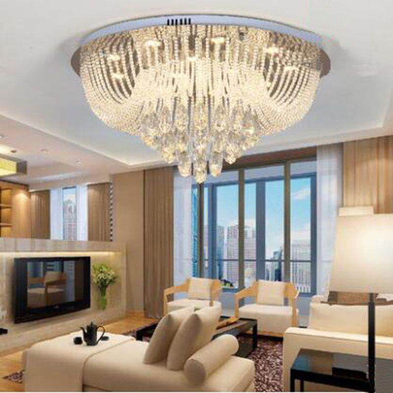 圆形水晶吸顶灯客厅灯豪华卧室书房灯创意餐厅灯过道走廊灯具灯饰