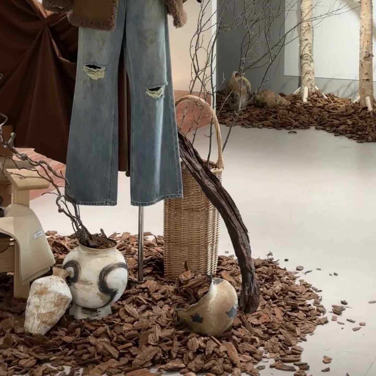 秋季复古松树皮服装咖啡店氛围创意背景摆件拍照拍摄道具场景布置,节庆用品/礼品,装扮布置套餐,淘宝优惠券,粉丝福利购,淘宝优惠卷