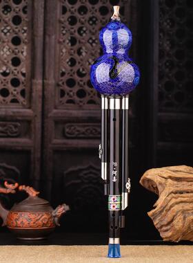 高档阿喜演奏型景泰专蓝 降实木音管调专业葫芦丝C调B业乐器 收藏