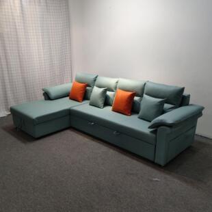 客厅小户型多功能储物折叠沙发床免洗科技布usb接口组合贵妃沙发