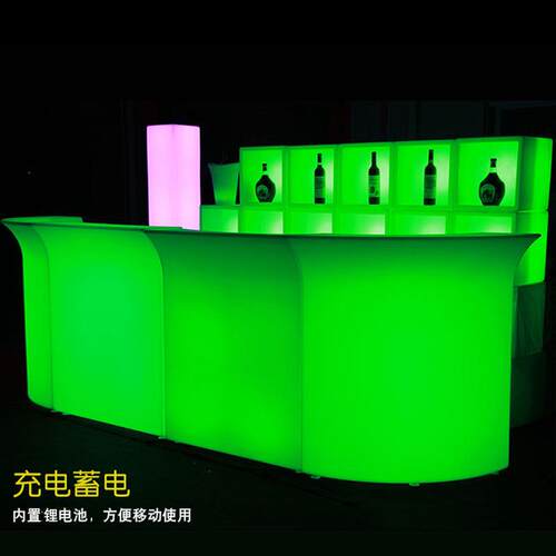 现货直角吧台 直角吧台酒吧发光家具咖啡厅餐厅休闲吧LED发光前台