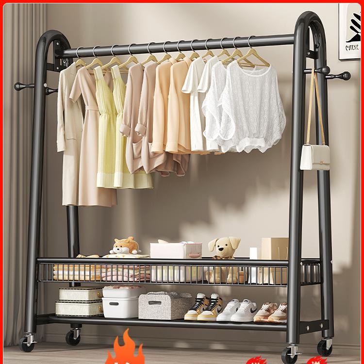 简易衣帽架落地室内房间挂衣架子可移动晾衣架家用卧室衣服收琴萱