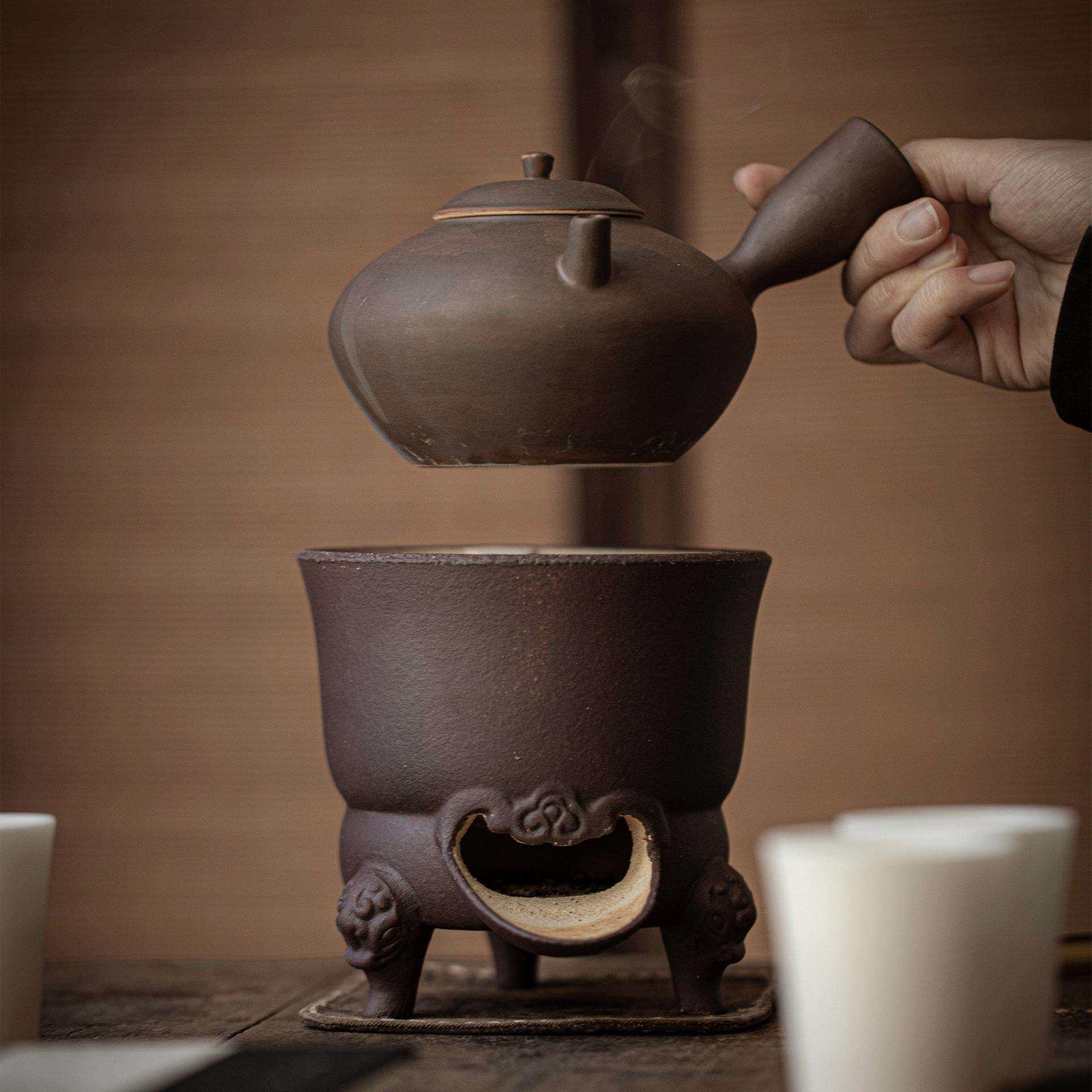 墨己 仿古三足风炉套装 家用户外取暖烧水茶具 围炉煮茶炭炉套组