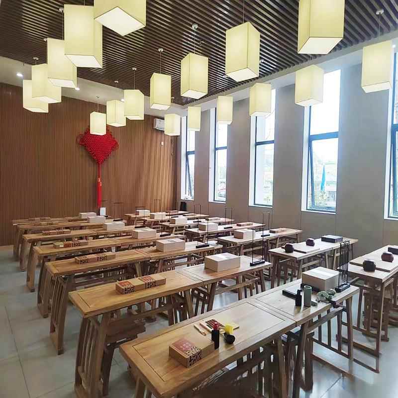 中式马木书法桌传统国学桌鞍IQB桌榆木简约书桌画桌仿古质国学桌