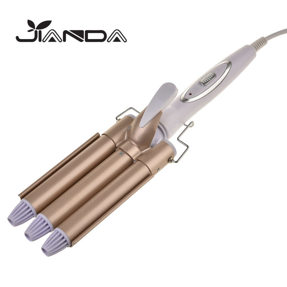 剑达陶瓷釉大号蛋卷棒三棒卷发棒蛋卷头三管卷发器