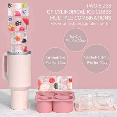 斯坦利杯玻璃杯冰块模具，20盎司30盎司40盎司，硅