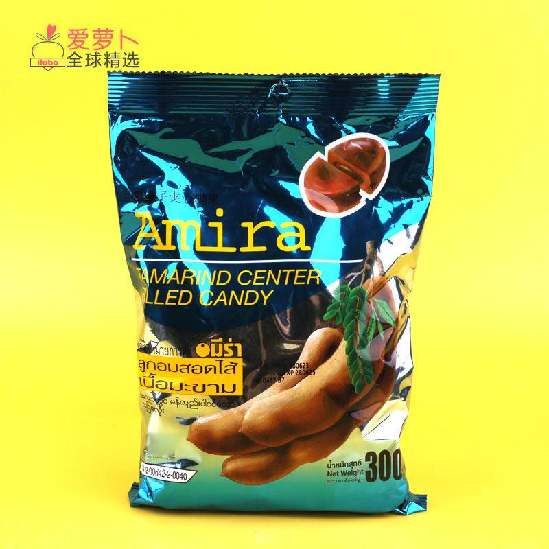 泰国AMIRA 罗望子夹心糖果好吃酸角糖果美味解馋300g图片
