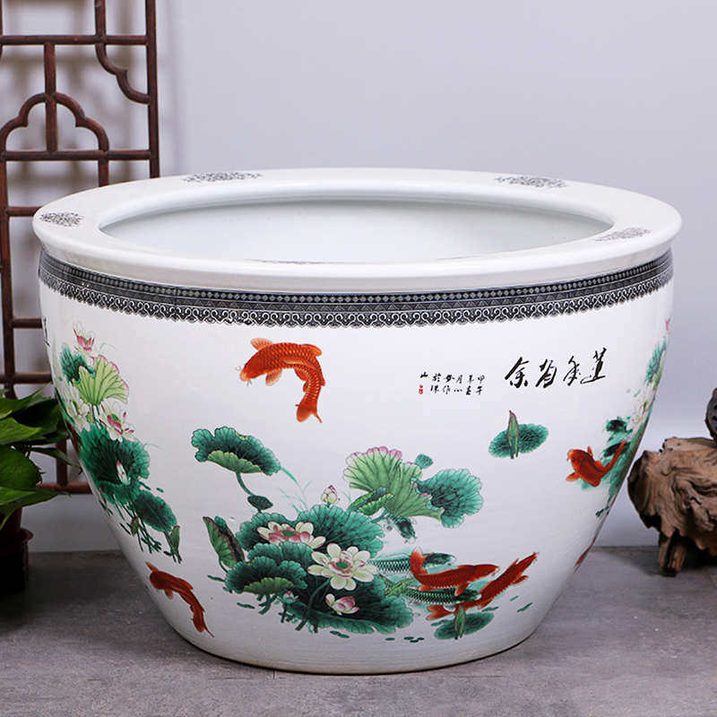 睡莲花盆陶瓷青花瓷碗莲荷花家用大号铁树盆庭院特大水缸养鱼,鲜花速递/花卉仿真/绿植园艺,花盆,淘宝优惠券,粉丝福利购,淘宝优惠卷