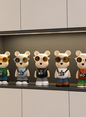 暴力熊存钱罐摆件客厅电视柜酒柜家居装饰品轻奢高档2024新款男孩