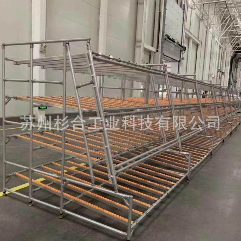 库利货流架车间滑道承重分仓拣区滑轨流338利条式自滑导向货架厂