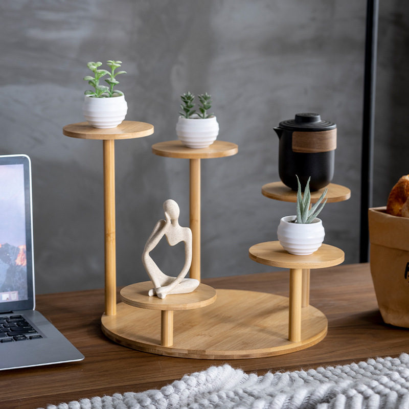 楠竹客厅花架花架桌面装饰花几