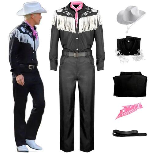 Movie Ken Ryan Gosling Cosplay Costume Adult Men Cowboy Shir