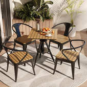 简约户外桌椅组合餐厅奶茶店烧烤摊可升降方圆桌室外阳台休闲桌椅