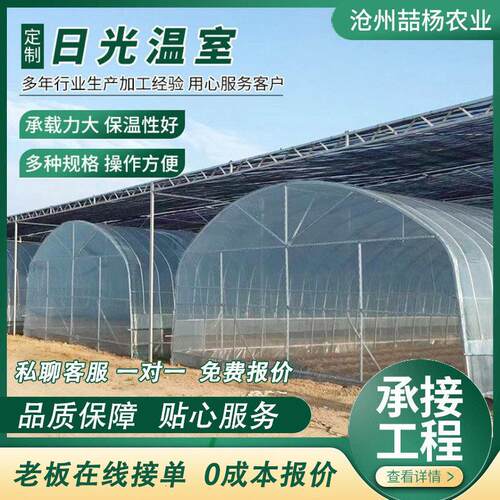 智能温室日光暖棚温室椭圆管大棚骨架生态育苗温室大棚