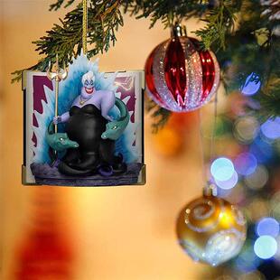 Princess plane Acrylic Tree Pendant Xmas Christmas Flat