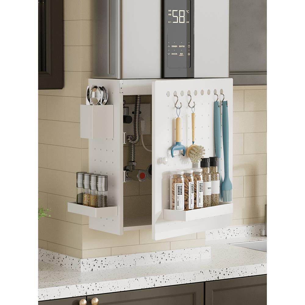 燃气热水器装饰遮挡罩壁挂炉厨房热水器遮挡罩管道遮挡装饰洞洞板