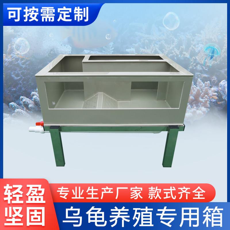 水陆乌龟黄缘龟箱带晒台爬坡休息台喂食区别墅养殖专用缸池可定做