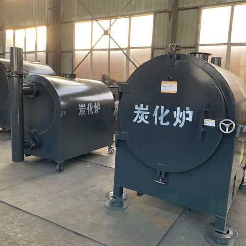 卧式环保原木竹子木炭炭化炉 果木碳粉炭化成型木炭机 出炭率高