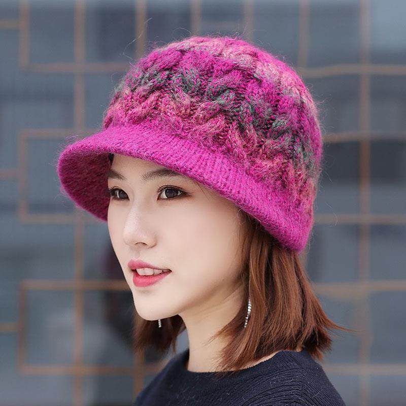 春季帽子女秋冬天韩版潮加绒加厚毛线帽手工针织帽保暖护耳0124ud,服饰配件/皮带/帽子/围巾,帽子,淘宝优惠券,粉丝福利购,淘宝优惠卷