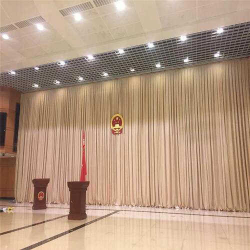 电动对开舞台幕布礼堂会议厅剧院防火阻燃B1级舞台幕布curtain