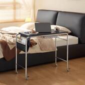 可移动床边桌卧室家用电脑桌置物架小户型茶桌飘窗书桌沙发边几柜