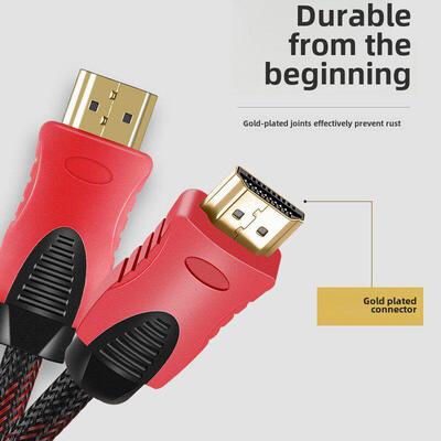 红黑网络HDMI高清适配器电缆与磁环HDMI高清电脑电视电缆版本1.4