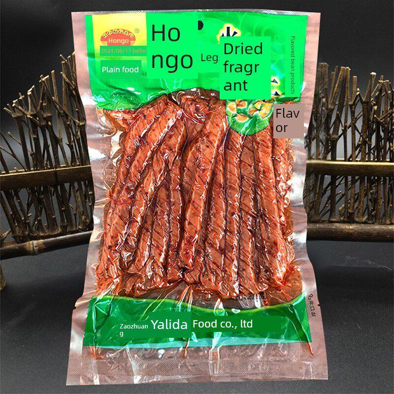 红敖火腿香辣干条228g*10袋儿童豆皮豆筋素牛筋休闲零食