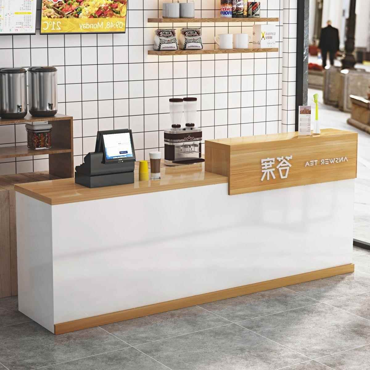 收银台简约柜台前台接待商用小型店铺吧台奶茶小吃店吧台餐饮店
