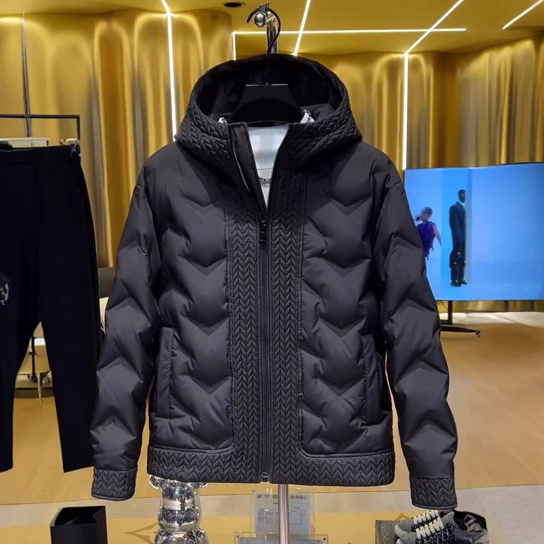 仓石一树麦穗连帽羽绒服男外套冬季新款百搭休闲轻薄鸭绒保暖上衣