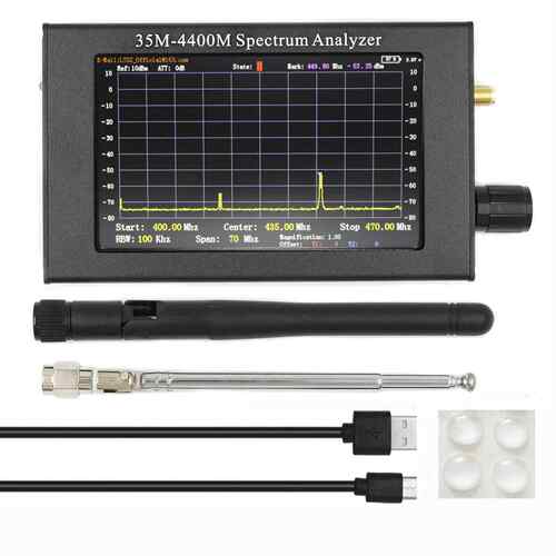 4.3英寸TFT彩色液晶屏手持便携频谱分析仪35M-4400MHz频谱仪