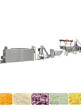 日照市裹粉脆皮粉双螺杆膨化机炸鸡针式面包糠生产设备厂商