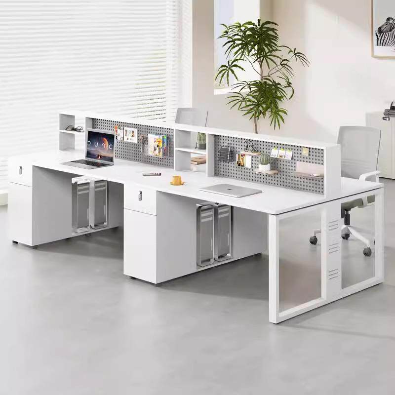 办公桌员工位职员桌椅组合简约现代面对面2四4人位办公室家具套装