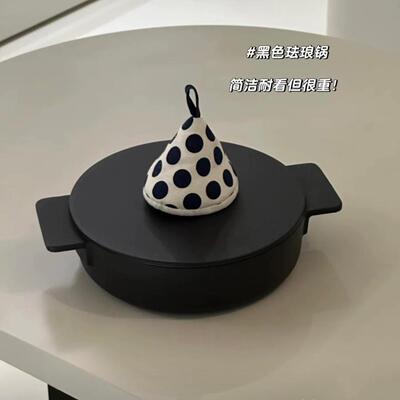 外贸极简风23铸铁珐瑯锅炖锅焖煮煲汤锅砂锅无涂层饭厅家用电磁炉