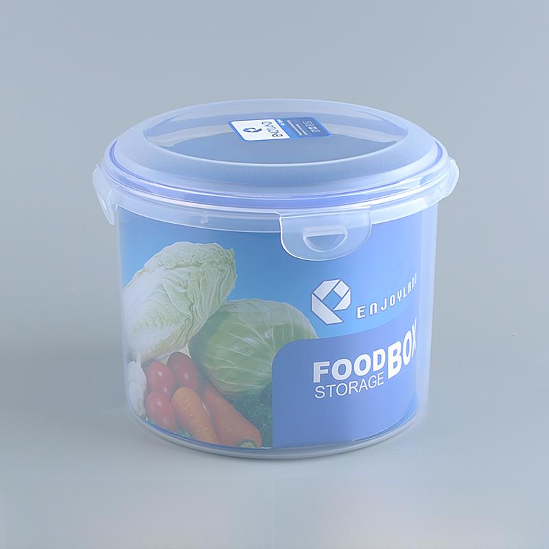 大容量塑料圆罐密封罐厨房谷物防潮储存相机奶粉罐透明3L