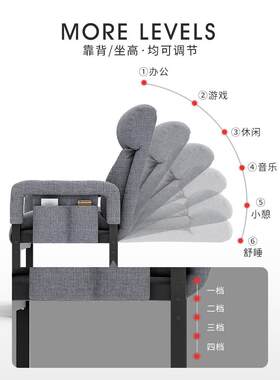 老人椅子防摔老年舒服久坐孕妇懒人沙发椅带扶手靠背小型电脑