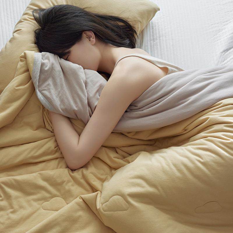 2025新夏款类双全棉针织云感拼夏被莱PCV赛尔填充超柔软纯色A凉被